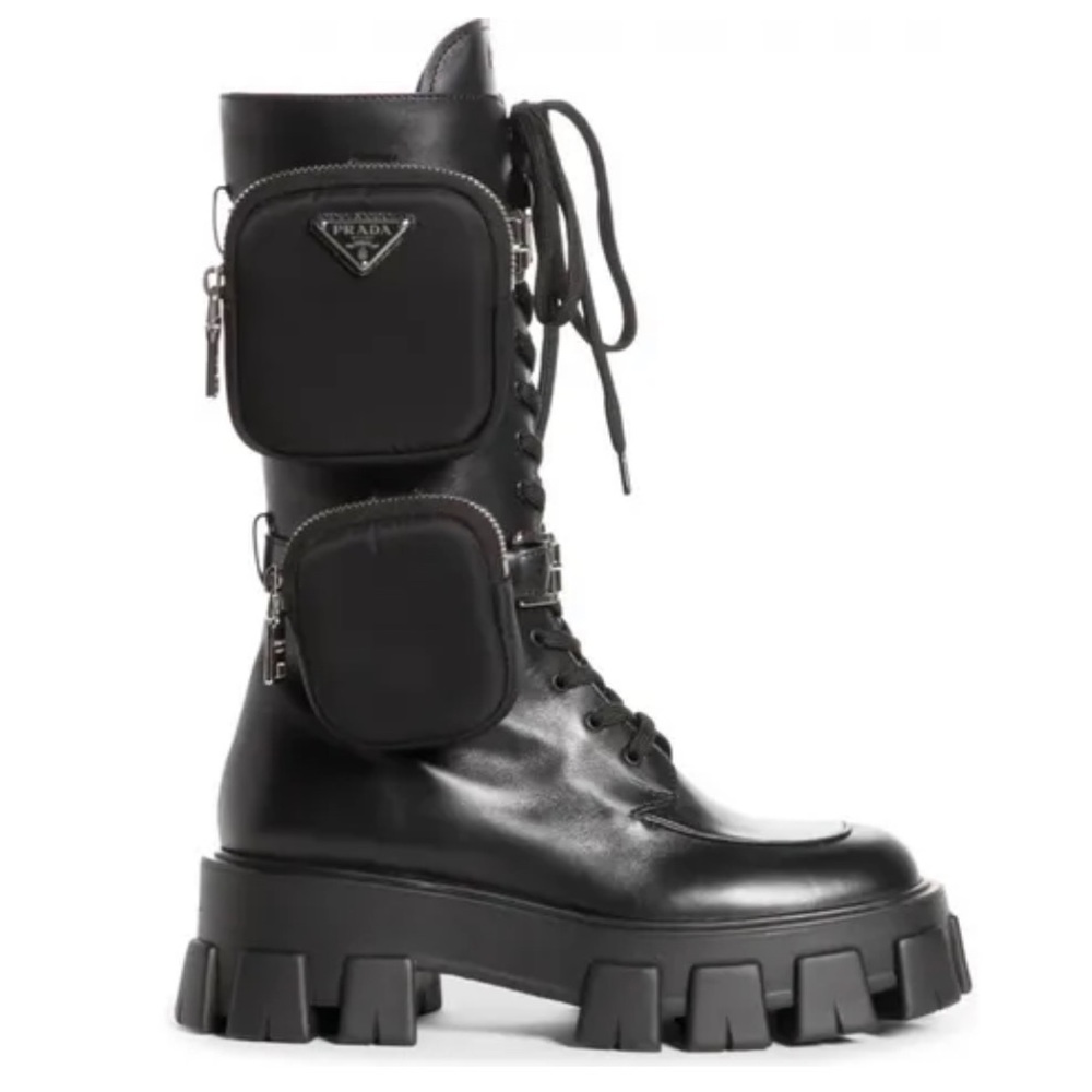 Prada Monolith Leather Hight Boot - Picture 2 of 2